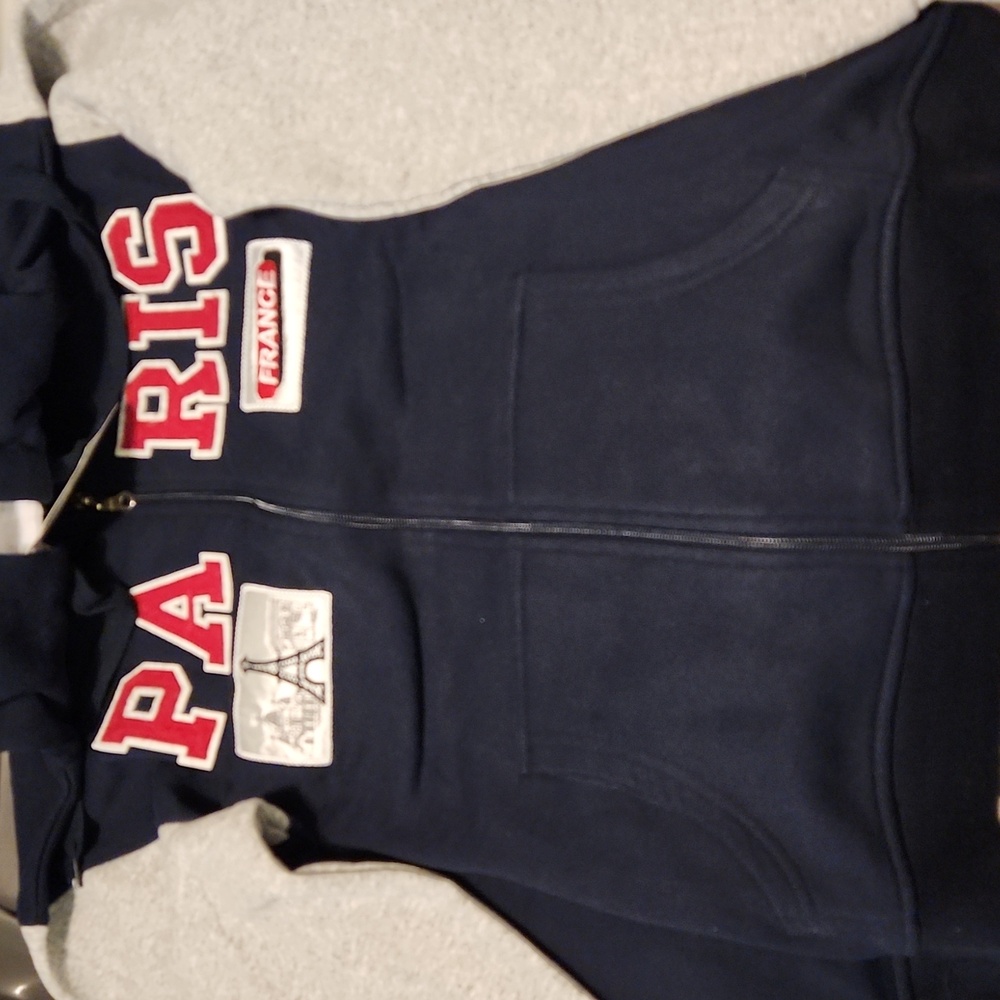 Blue/Grey Hooded Zip Up - Picture 2 of 4